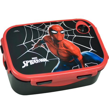 Boîte à goûter 1 compartiment spider-man 800 ml – étanche Noir 1 - vertbaudet enfant 