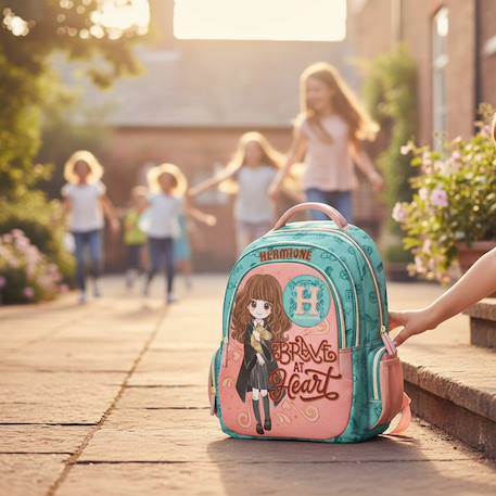 Sac à dos école harry potter hermione 42 cm 2 compartiments zippés – harry potter Blanc / rose / clair / gris 2 - vertbaudet enfant 
