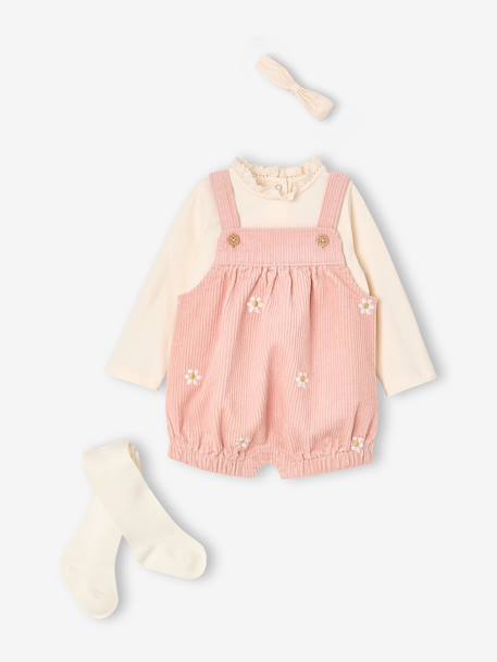 Ensemble 4 pièces bébé fille rose pâle 1 - vertbaudet enfant 