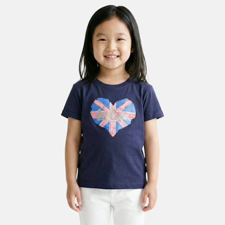T shirt fille manches courtes Blanc+Fushia+Marine+Rosatre 10 - vertbaudet enfant 