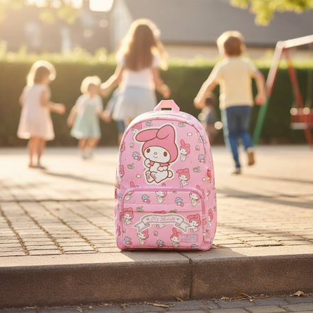 Sac à dos scolaire my melody 22 l 41x29x17 cm 2 poches zippées - must Blanc / rose / clair / blanc 2 - vertbaudet enfant 