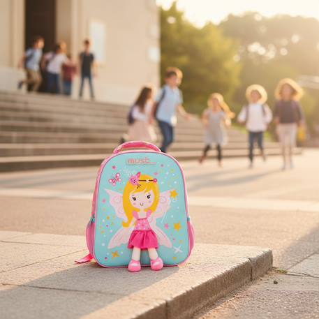 Sac à dos maternelle poupée petite fée 31 cm Rose 2 - vertbaudet enfant 