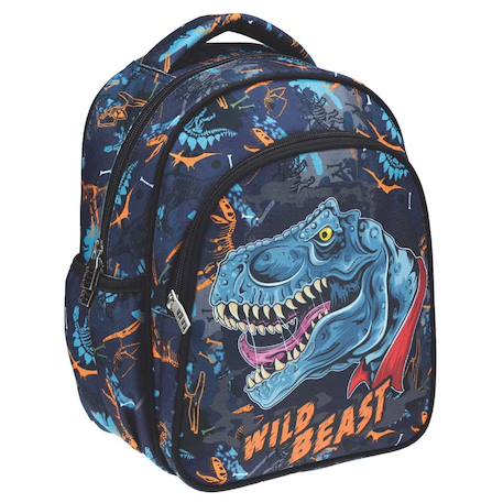 Sac à dos maternelle polyester imprimé dinosaure back me up Bleu marine 1 - vertbaudet enfant 