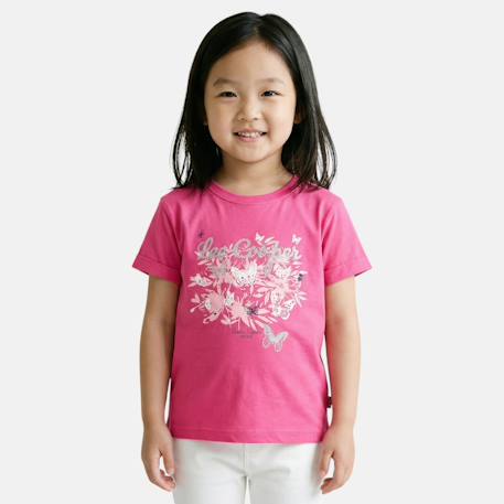 T shirt fille manches courtes Blanc+Fushia+Marine+Rosatre 6 - vertbaudet enfant 