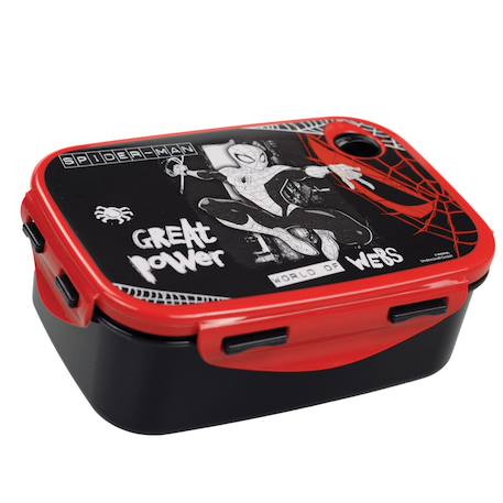 Boîte à goûter enfant spider-man great power 17 cm – clips latéraux spiderman Noir 1 - vertbaudet enfant 