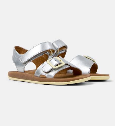 Sandales fille modèle rebound silver bicho Argent gray+Gris moyen 8 - vertbaudet enfant 