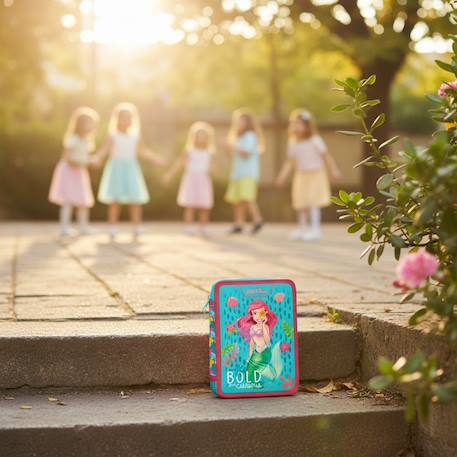 Trousse garnie polyester imprimé ariel disney princess Bleu / vert / clair / bleu 2 - vertbaudet enfant 