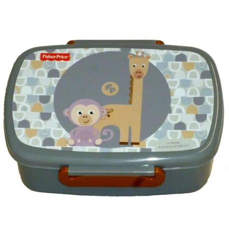 Boîte à goûter pvc fisher-price girafe et singe 17 cm – fisher-price Rose foncé 1 - vertbaudet enfant 