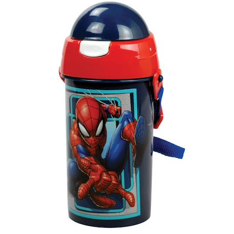 Gourde enfant spiderman 500 ml pvc – sangle amovible Noir / bleu / marine / bleu 1 - vertbaudet enfant 