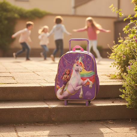 Sac à dos trolley motif 3d licorne Bleu / violet 2 - vertbaudet enfant 