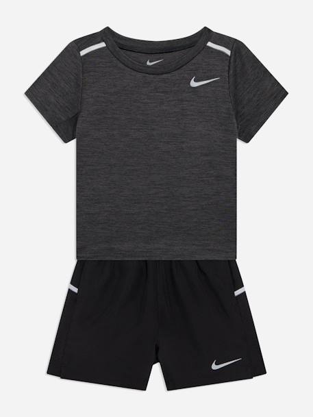 Ensemble 2 pièces Gris+Noir+Vert fluo 4 - vertbaudet enfant 