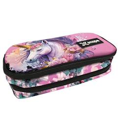 Jouet-Trousse à crayons imprimé licorne scape - textile résistant - 23 cm