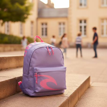 Sac à dos fille avec 2 compartiments rip curl double dome multico 42 cm - qualité premium Blanc / rose / clair+Multicolore 2 - vertbaudet enfant 
