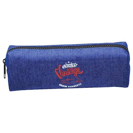 Fille-Accessoires-Fourniture scolaire-Trousse scolaire denim 20 cm à fermeture zippée brooklyn