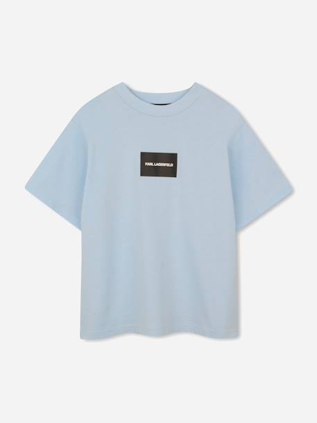 T-shirt  garçon à manches courtes Bleu country air+Noir 1 - vertbaudet enfant 