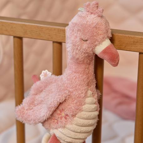 Peluche musicale à suspendre flamant rose safari friends Rose, blanc cassé 4 - vertbaudet enfant 