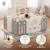 Parc bébé modulable avec activités Montessori Blanc et gris 4 - vertbaudet enfant 
