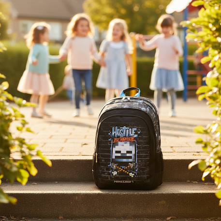 Sac à dos minecraft hostile behaviour 42 cm à 2 compartiments minecraft Orange 2 - vertbaudet enfant 