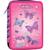Trousse à crayons garnie papillons 2 compartiments 21 cm Blanc / rose / clair / gris 1 - vertbaudet enfant 