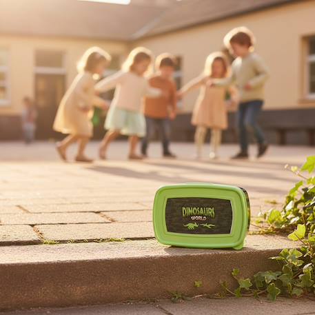 Boîte à lunch enfants dinosaur world 750 ml anti-fuites bpa free Vert clair 2 - vertbaudet enfant 