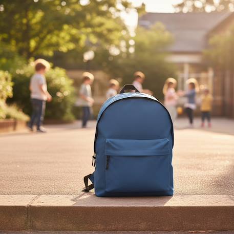 Sac à dos école mood omega 600d 22 l – 42 x 32 x 16 cm Bleu marine+Noir 2 - vertbaudet enfant 
