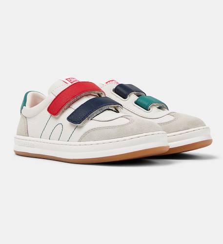 Baskets garçon cuir runner four Blanc beige 2 - vertbaudet enfant 