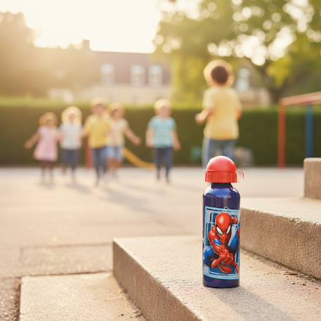 Gourde enfants aluminium spider-man 520 ml avec poignée spiderman Bleu 2 - vertbaudet enfant 