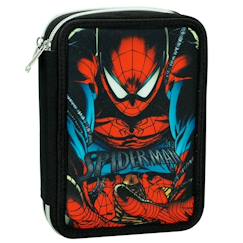 -Trousse équipée spiderman shadow double compartiment 20 cm