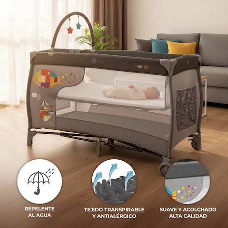Broyeur complet pour berceau de voyage et plus Beige+Gris 11 - vertbaudet enfant 