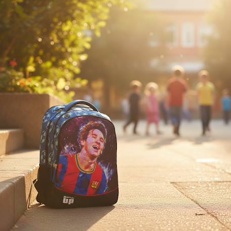 Sac à dos scolaire imprimé lionel messi back me up 45 cm Bleu / noir 2 - vertbaudet enfant 