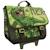 Cartable à roulettes t-rex deux compartiments toile renforcée Vert/bois 1 - vertbaudet enfant 