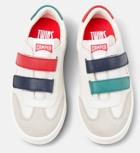Baskets garçon cuir runner four Blanc beige 3 - vertbaudet enfant 