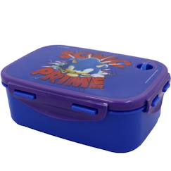 Puériculture-Boîte à goûter 17x12x7 cm sonic prime en pvc à couvercle à charnière