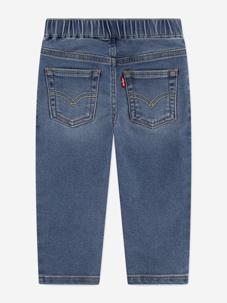 Jean garçon slim dobby pull on Bleu 2 - vertbaudet enfant 
