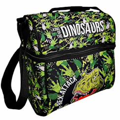 Puériculture-Sac goûter dinosaure t-rex 24 cm - sac déjeuner