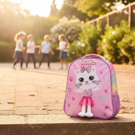 Sac à dos maternelle polyester avec tutu 3d Rose 2 - vertbaudet enfant 