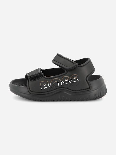 Sandales garçon à scratchs Noir 1 - vertbaudet enfant 