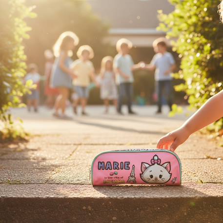 Trousse scolaire disney à motif marie aristochat 2 compartiments Blanc / rose / clair 2 - vertbaudet enfant 