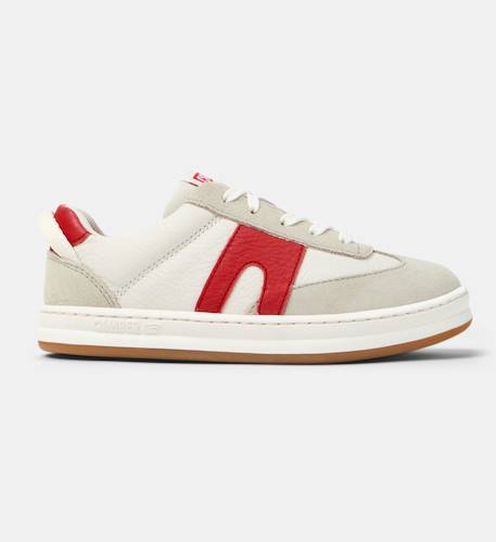 Baskets garçon cuir RUNNER FOUR KIDS Blanc beige bleu+Blanc beige rouge 6 - vertbaudet enfant 