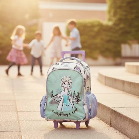 Sac à dos à roulettes - frozen reine des neiges - everything Bleu ciel 2 - vertbaudet enfant 
