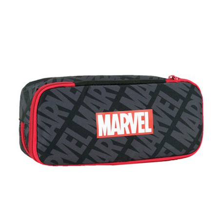 Trousse rectangulaire à 2 compartiments marvel zippée marvel Noir / gris / clair / blanc 1 - vertbaudet enfant 
