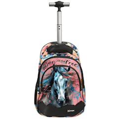 -Sac à dos à roulettes motif cheval - born to be free