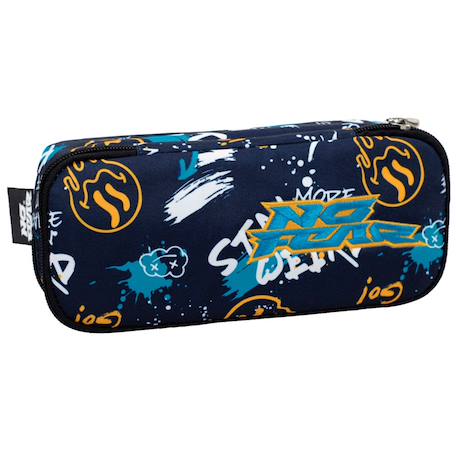 Fille-Accessoires-Trousse zippée tissu graffiti double compartiment
