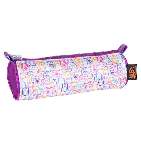 Fille-Accessoires-Trousse ronde en tissu imprimé animaux spa