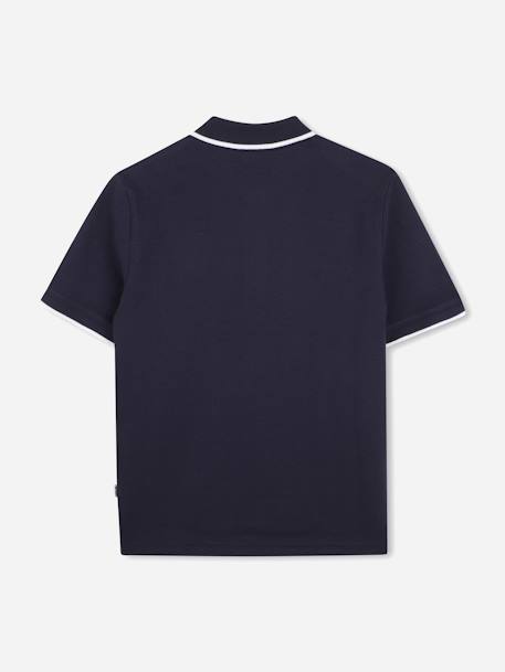 Polo garçon à manches courtes Blanc+Bleu 5 - vertbaudet enfant 