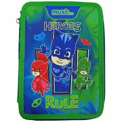 -Trousse garnie double compartiment pyjamasques imprimée polyester pj masks