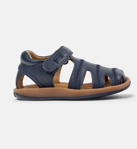 Sandales garçon cuir BICHO Bleu marine 1 - vertbaudet enfant 