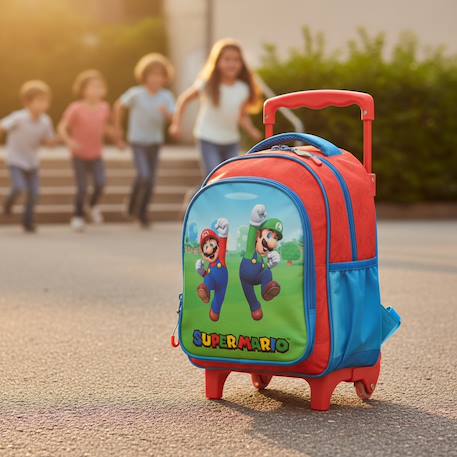 Trolley super mario imprimé polyester 31 cm Noir / rouge / blanc 2 - vertbaudet enfant 