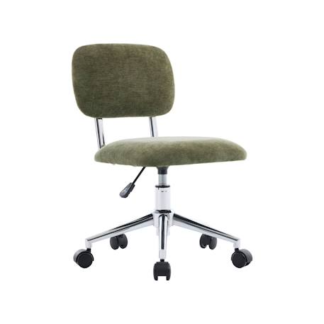 Chaise de bureau enfant à roulettes ajustable tissu chenille - amory kid Beige+Bleu+Kaki 12 - vertbaudet enfant 