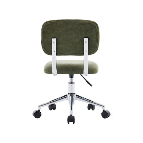Chaise de bureau enfant à roulettes ajustable tissu chenille - amory kid Beige+Bleu+Kaki 14 - vertbaudet enfant 